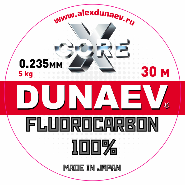 Леска Dunaev Fluorocarbon 0.235мм 30м - фото