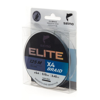 Salmo Elite х4 BRAID Dark Gray 125м 0,10мм 3,4кг - фото